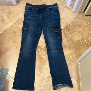 American Eagle Outfitters Dark Blue Boot Cut Jeans